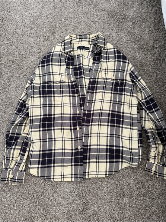 Ralph Lauren Other - Ralph Lauren Black and Cream Plaid Button-Down Shirt - Men